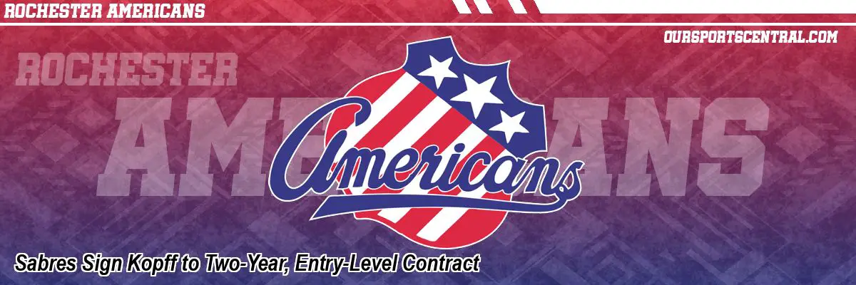 Sabres Sign Kopff to Two-Year, Entry-Level Contract