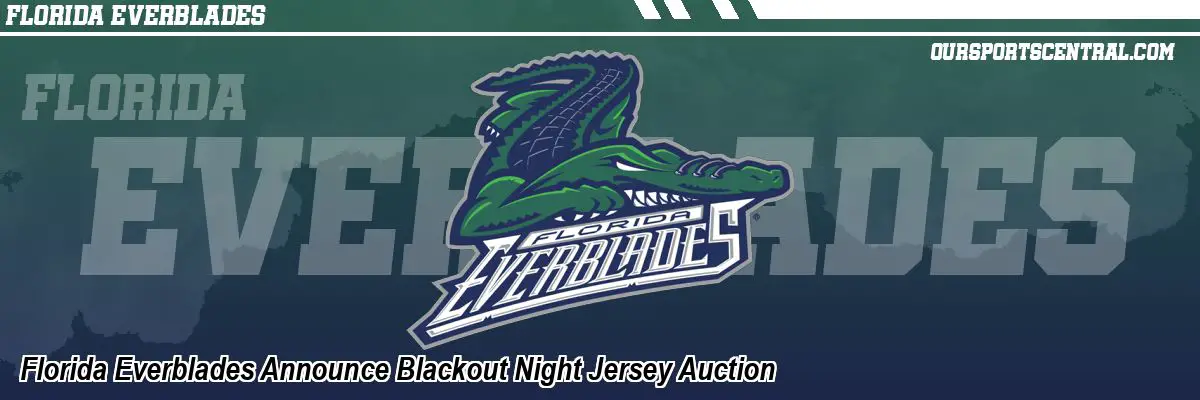 Florida Everblades Announce Blackout Night Jersey Auction
