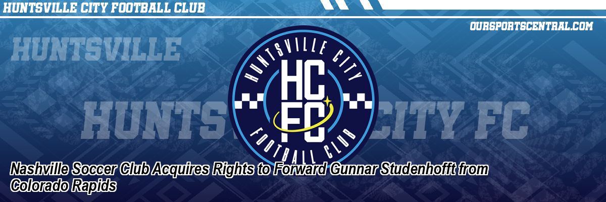 Nashville Soccer Club Acquires Rights to Forward Gunnar Studenhofft from Colorado Rapids