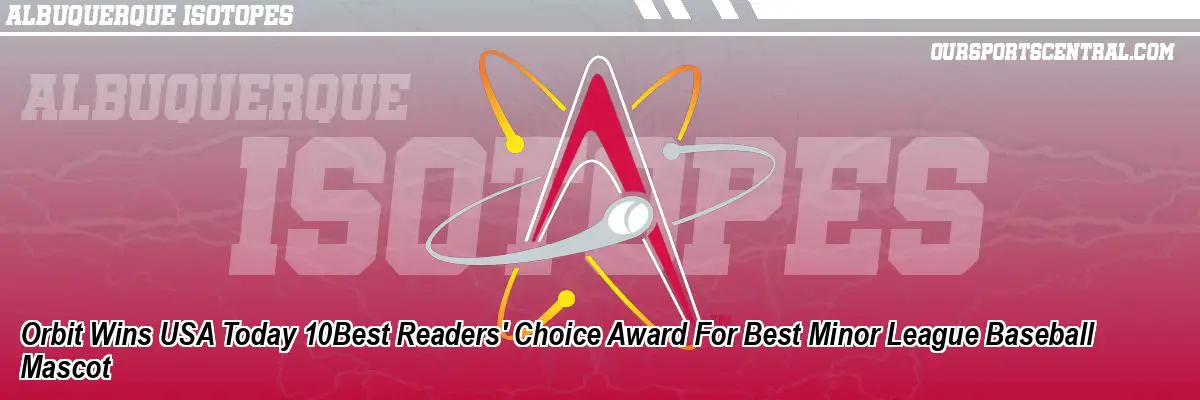 Orbit Wins USA Today 10Best Readers' Choice Award For Best Minor League Baseball Mascot