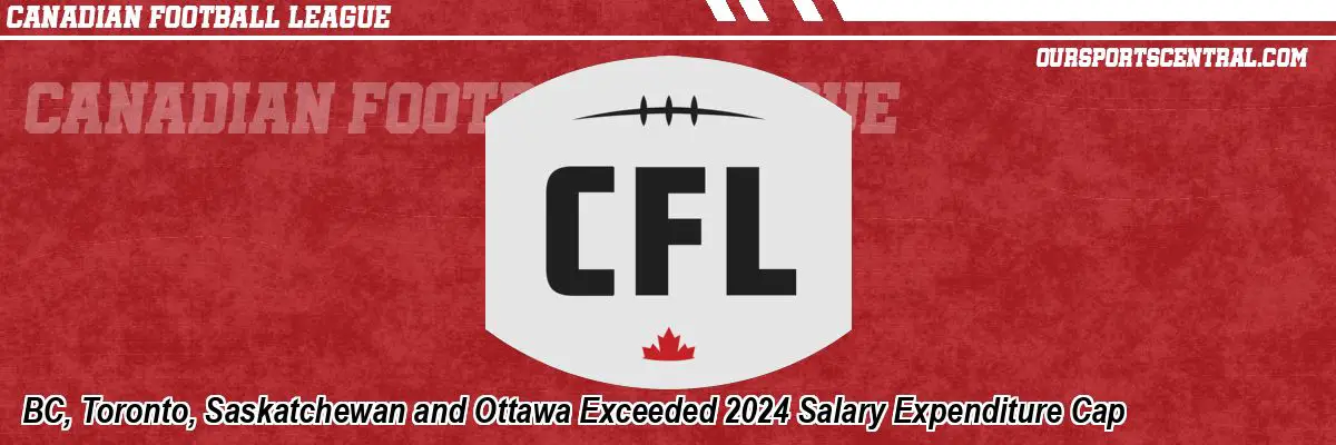 BC, Toronto, Saskatchewan and Ottawa Exceeded 2024 Salary Expenditure Cap