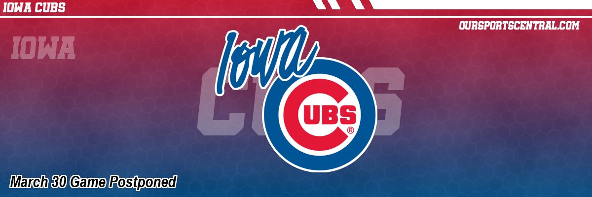 March 30 Game Postponed