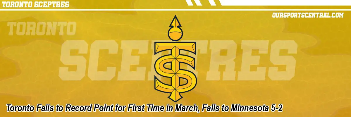 Toronto Fails to Record Point for First Time in March, Falls to Minnesota 5-2