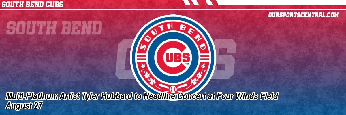 Multi-Platinum Artist Tyler Hubbard to Headline Concert at Four Winds Field August 27