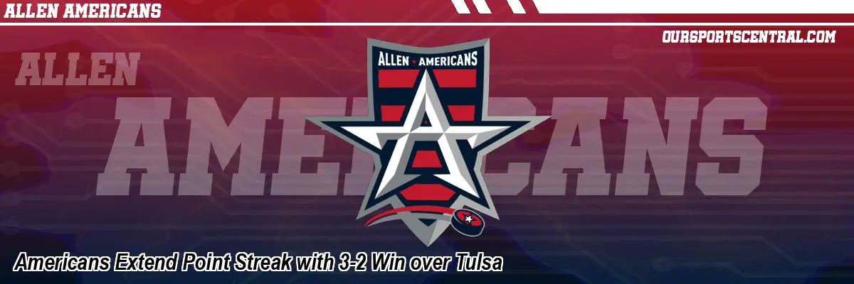 Americans Extend Point Streak with 3-2 Win over Tulsa
