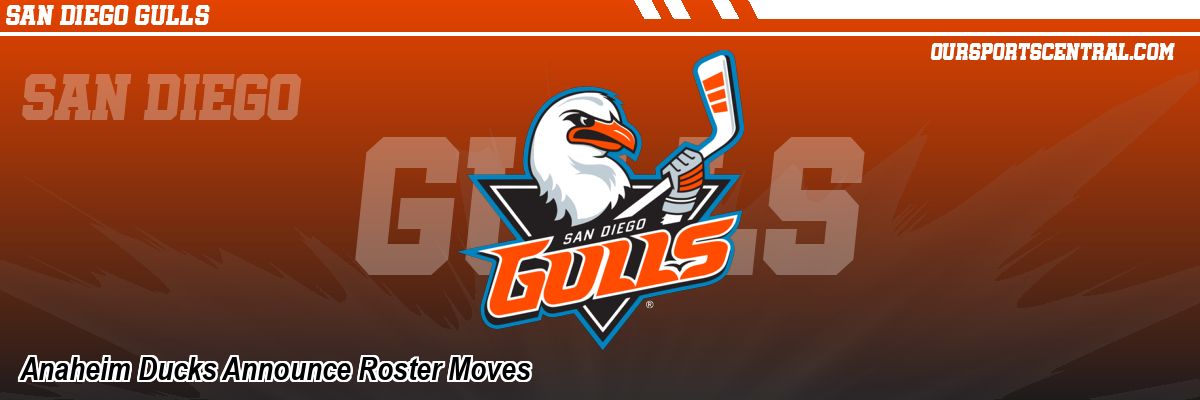 Anaheim Ducks Announce Roster Moves