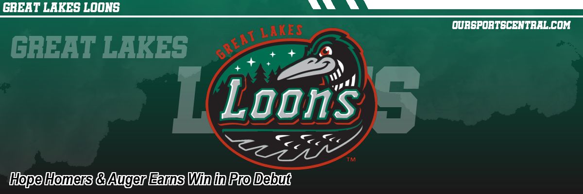 Hope Homers & Auger Earns Win in Pro Debut