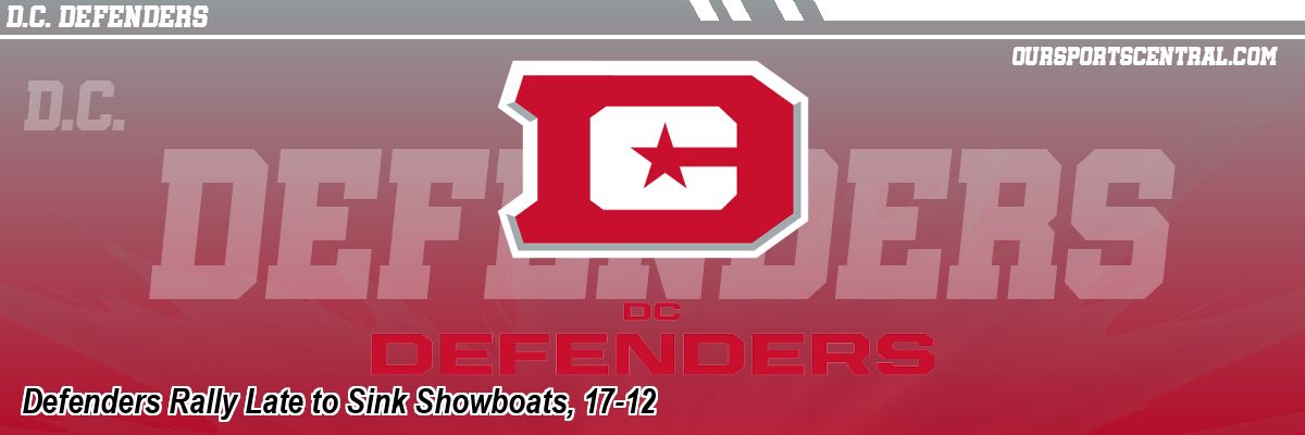Defenders Rally Late to Sink Showboats, 17-12