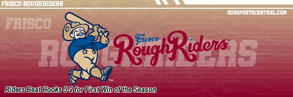 Riders Beat Hooks 5-2 for First Win of the Season