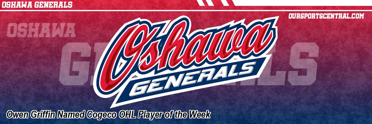 Owen Griffin Named Cogeco OHL Player of the Week