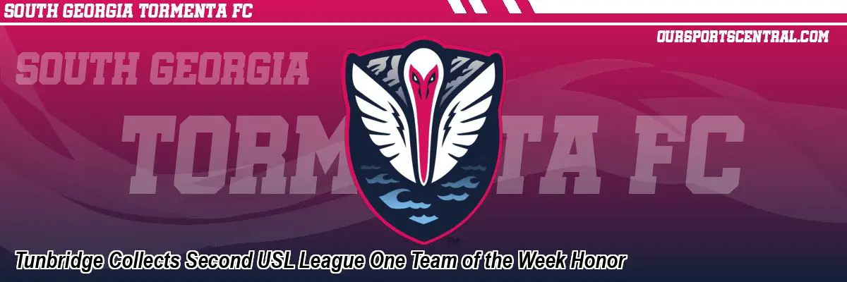 Tunbridge Collects Second USL League One Team of the Week Honor