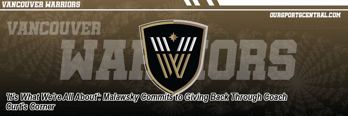 'It's What We're All About': Malawsky Commits to Giving Back Through Coach Curt's Corner