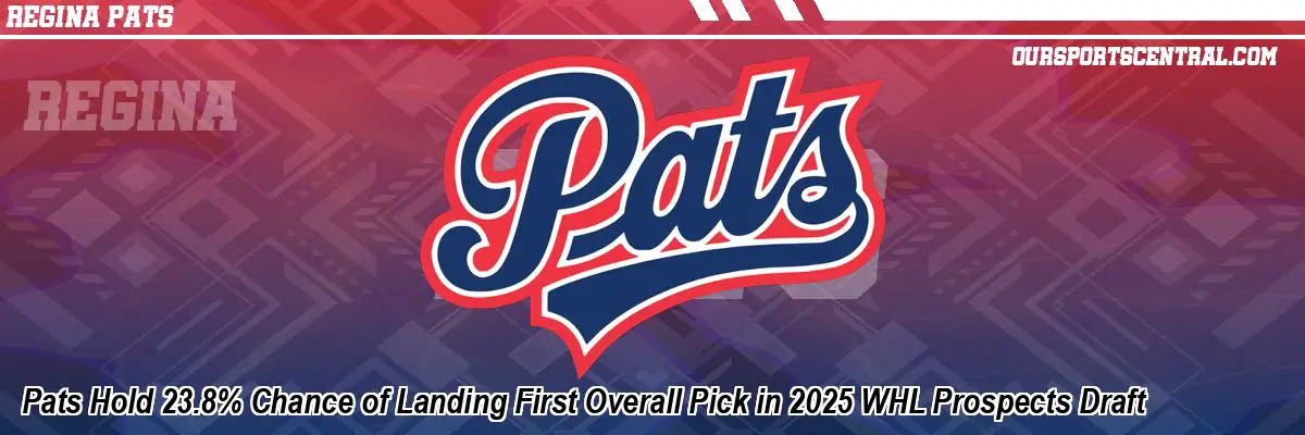 Pats Hold 23.8% Chance of Landing First Overall Pick in 2025 WHL Prospects Draft