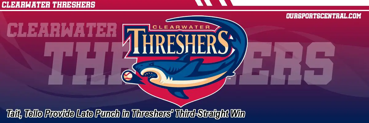 Tait, Tello Provide Late Punch in Threshers' Third-Straight Win