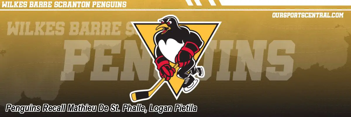 Penguins Recall Mathieu De St. Phalle, Logan Pietila