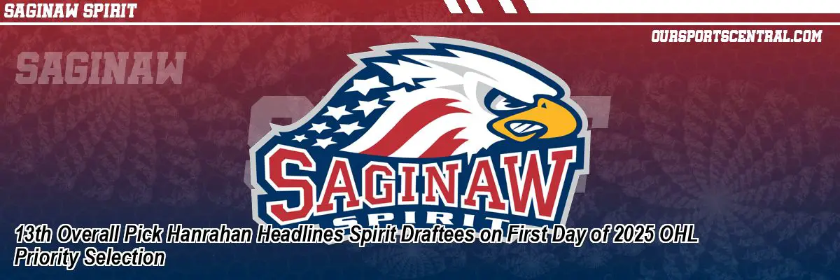 13th Overall Pick Hanrahan Headlines Spirit Draftees on First Day of 2025 OHL Priority Selection