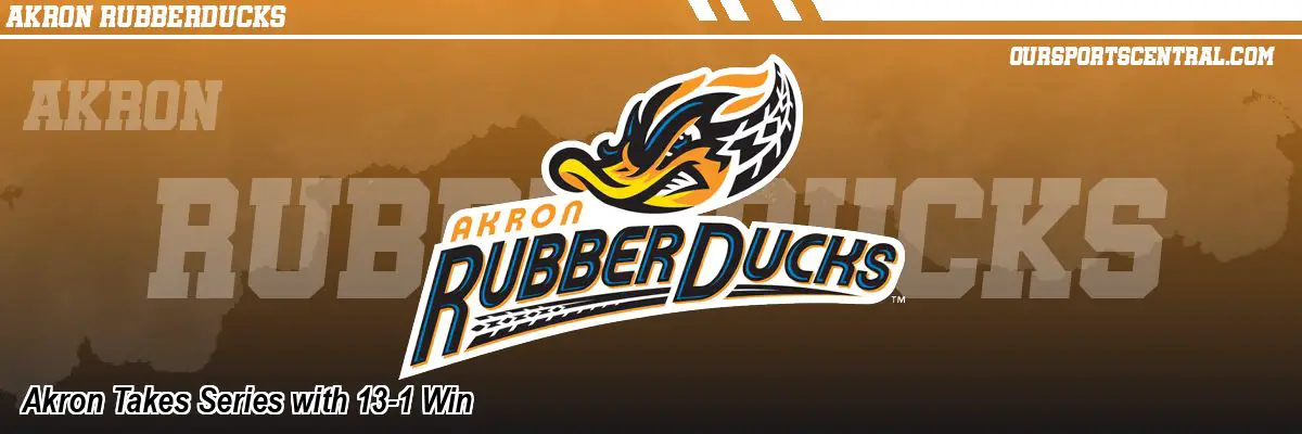 Akron Takes Series with 13-1 Win