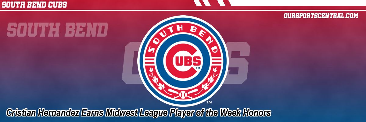 Cristian Hernandez Earns Midwest League Player of the Week Honors
