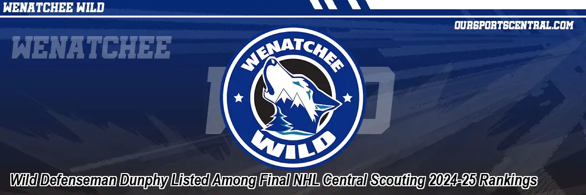 Wild Defenseman Dunphy Listed Among Final NHL Central Scouting 2024-25 Rankings