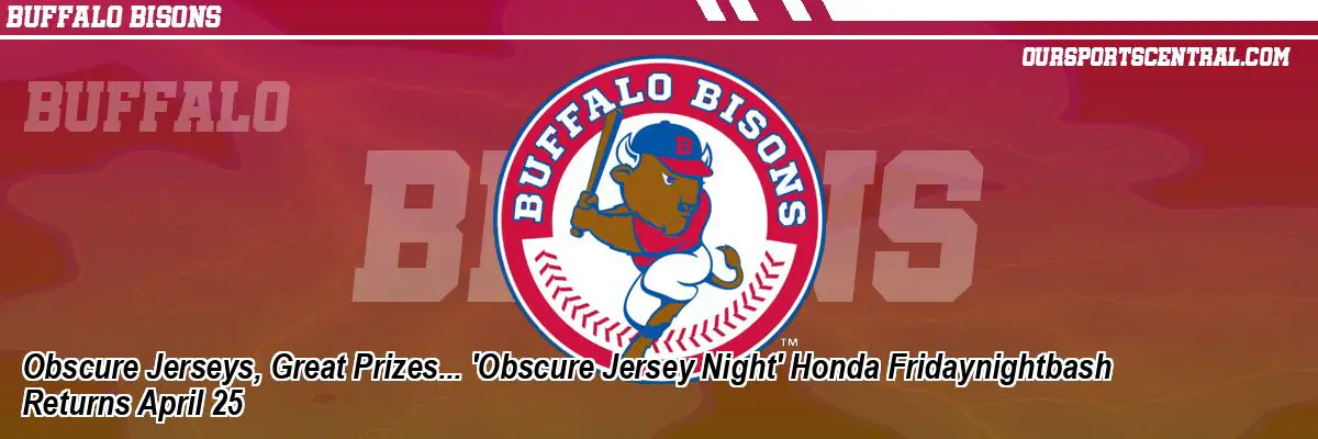 Obscure Jerseys, Great Prizes... 'Obscure Jersey Night' Honda Fridaynightbash Returns April 25
