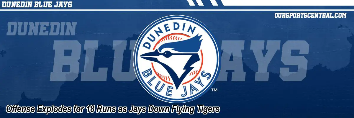 Offense Explodes for 18 Runs as Jays Down Flying Tigers