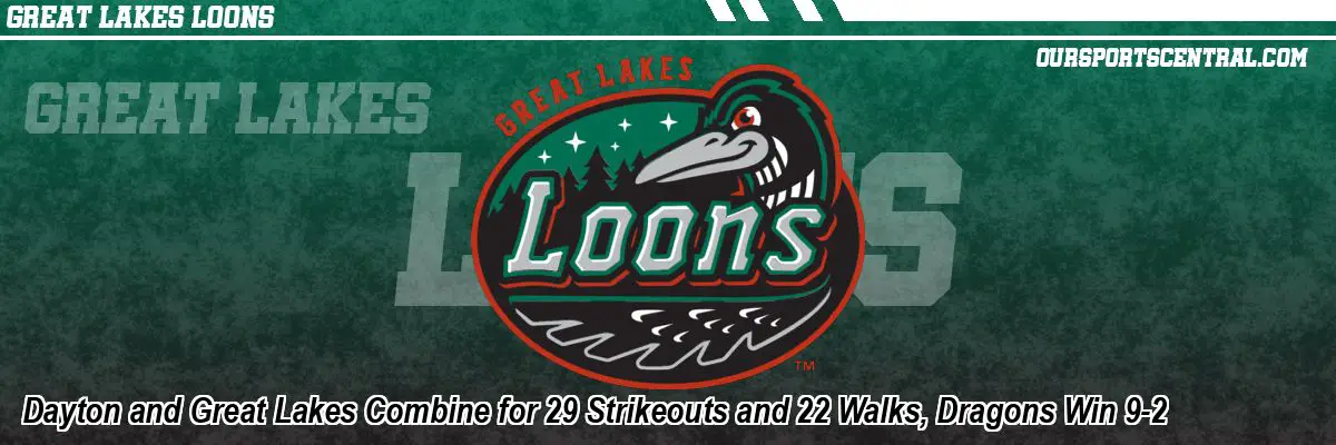 Dayton and Great Lakes Combine for 29 Strikeouts and 22 Walks, Dragons Win 9-2