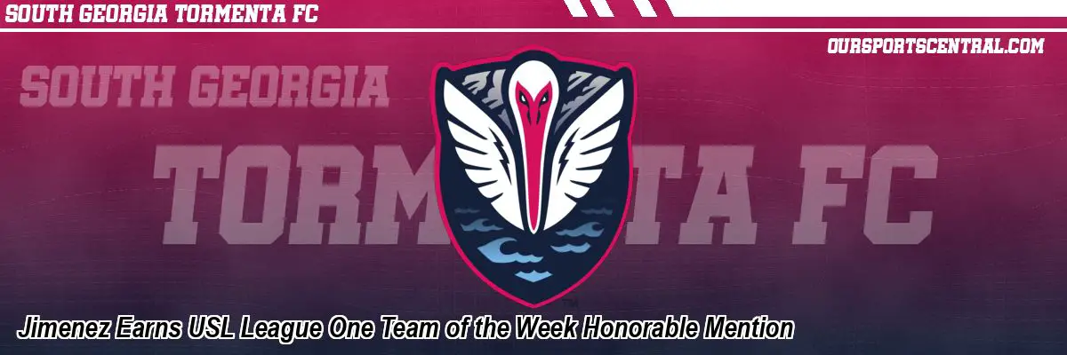 Jimenez Earns USL League One Team of the Week Honorable Mention
