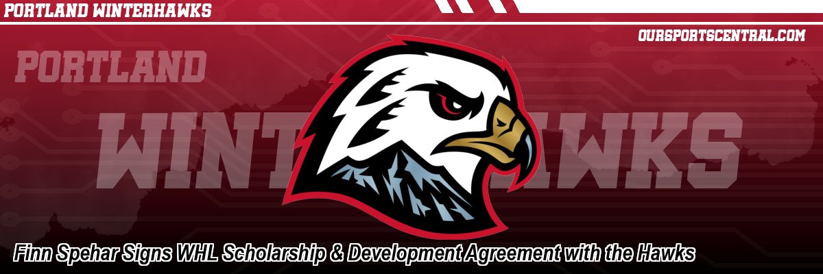 Finn Spehar Signs WHL Scholarship & Development Agreement with the Hawks