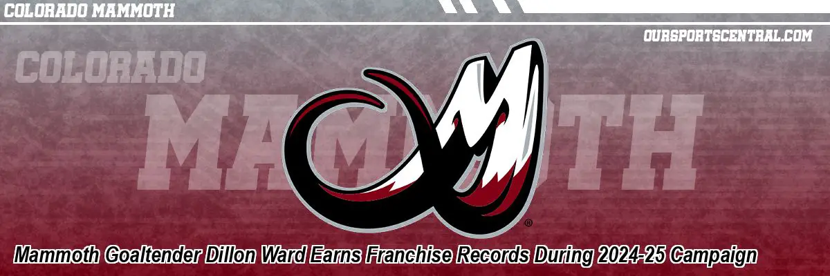 Mammoth Goaltender Dillon Ward Earns Franchise Records During 2024-25 Campaign