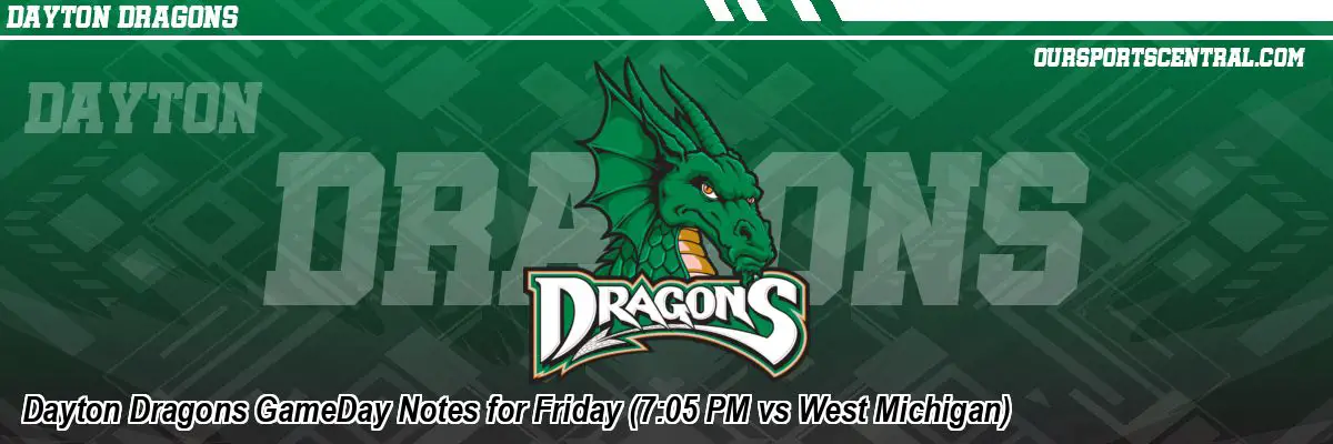 Dayton Dragons GameDay Notes for Friday (7:05 PM vs West Michigan)
