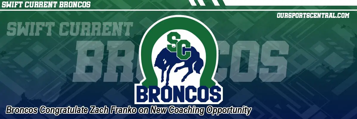 Broncos Congratulate Zach Franko on New Coaching Opportunity
