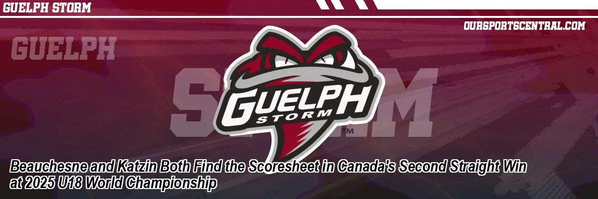 Beauchesne and Katzin Both Find the Scoresheet in Canada's Second Straight Win at 2025 U18 World Championship