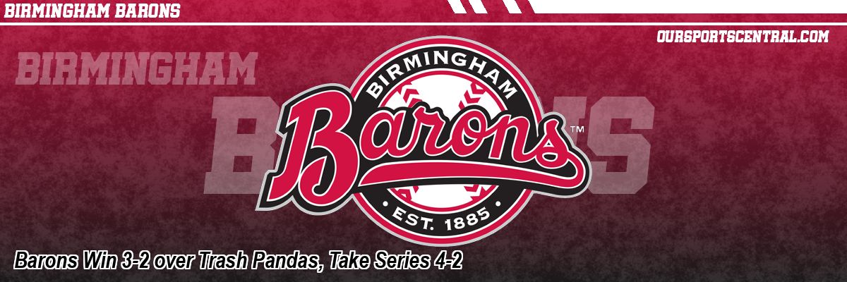 Barons Win 3-2 over Trash Pandas, Take Series 4-2