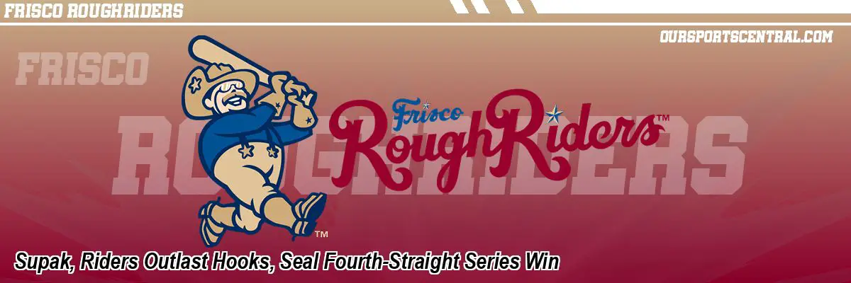 Supak, Riders Outlast Hooks, Seal Fourth-Straight Series Win