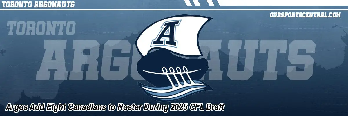 Argos Add Eight Canadians to Roster During 2025 CFL Draft