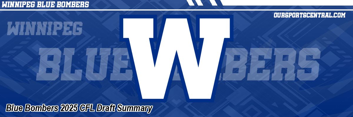 Blue Bombers 2025 CFL Draft Summary