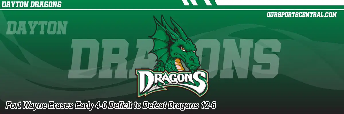Fort Wayne Erases Early 4-0 Deficit to Defeat Dragons 12-6