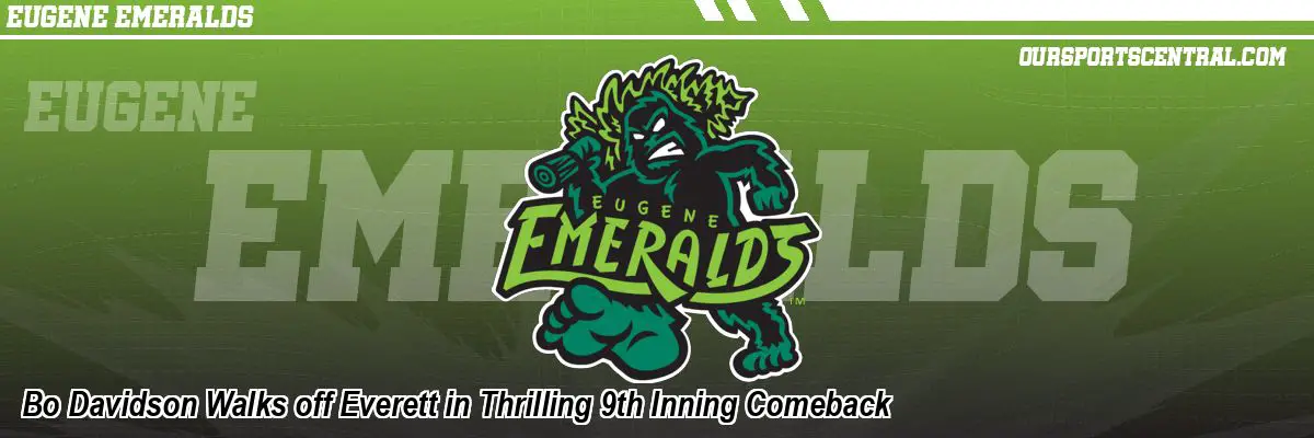 Bo Davidson Walks off Everett in Thrilling 9th Inning Comeback