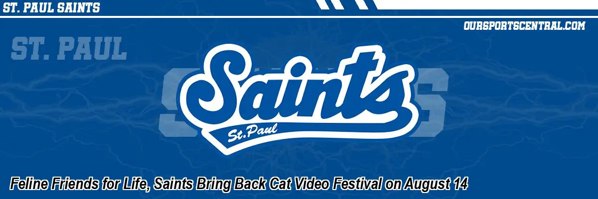 Feline Friends for Life, Saints Bring Back Cat Video Festival on August 14