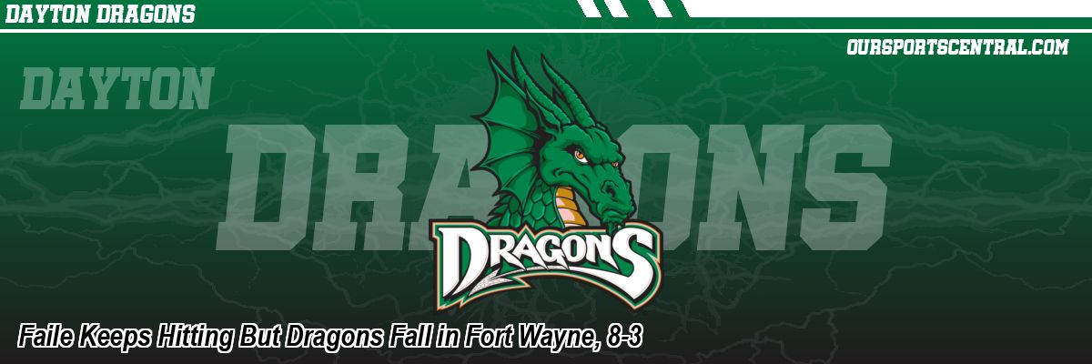 Faile Keeps Hitting But Dragons Fall in Fort Wayne, 8-3