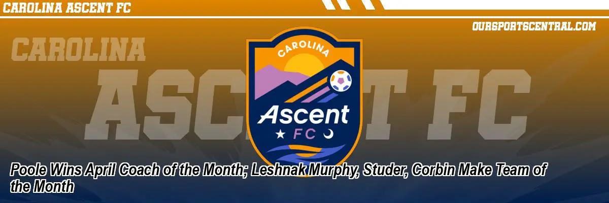 Poole Wins April Coach of the Month; Leshnak Murphy, Studer, Corbin Make Team of the Month