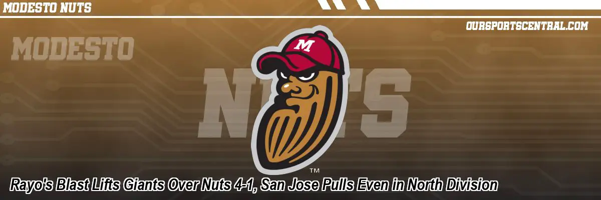 Rayo's Blast Lifts Giants Over Nuts 4-1, San Jose Pulls Even in North Division