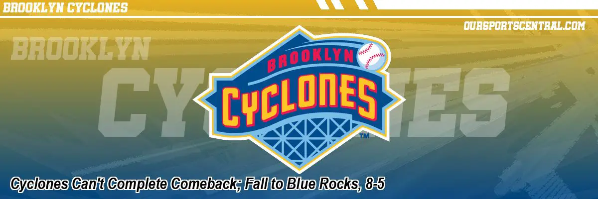 Cyclones Can't Complete Comeback; Fall to Blue Rocks, 8-5