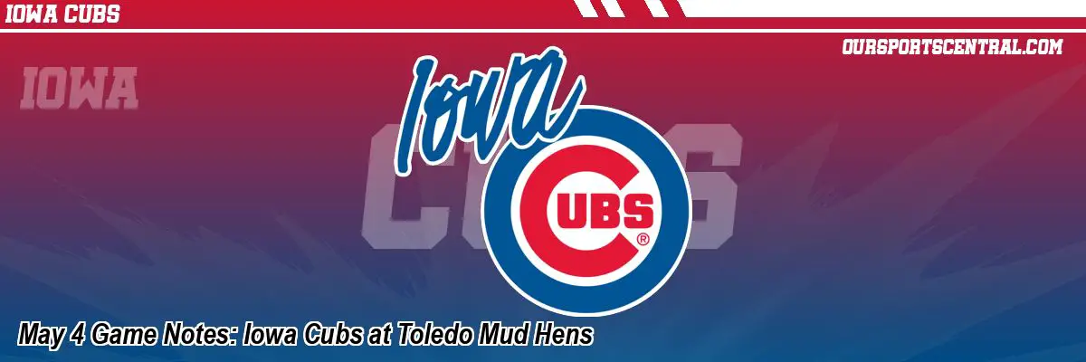 May 4 Game Notes: Iowa Cubs at Toledo Mud Hens