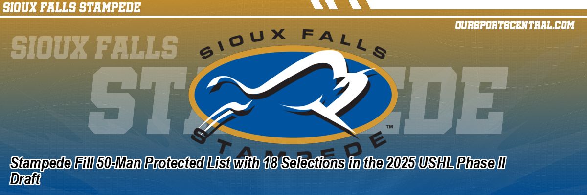 Stampede Fill 50-Man Protected List with 18 Selections in the 2025 USHL Phase II Draft