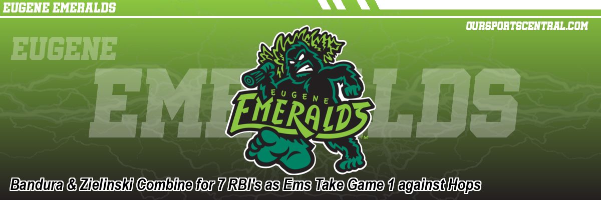 Bandura & Zielinski Combine for 7 RBI's as Ems Take Game 1 against Hops
