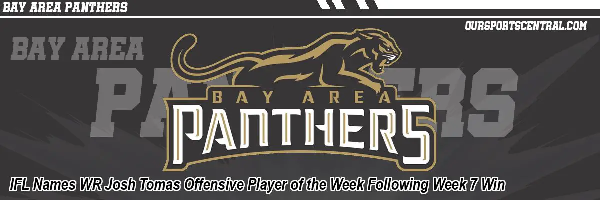 IFL Names WR Josh Tomas Offensive Player of the Week Following Week 7 Win