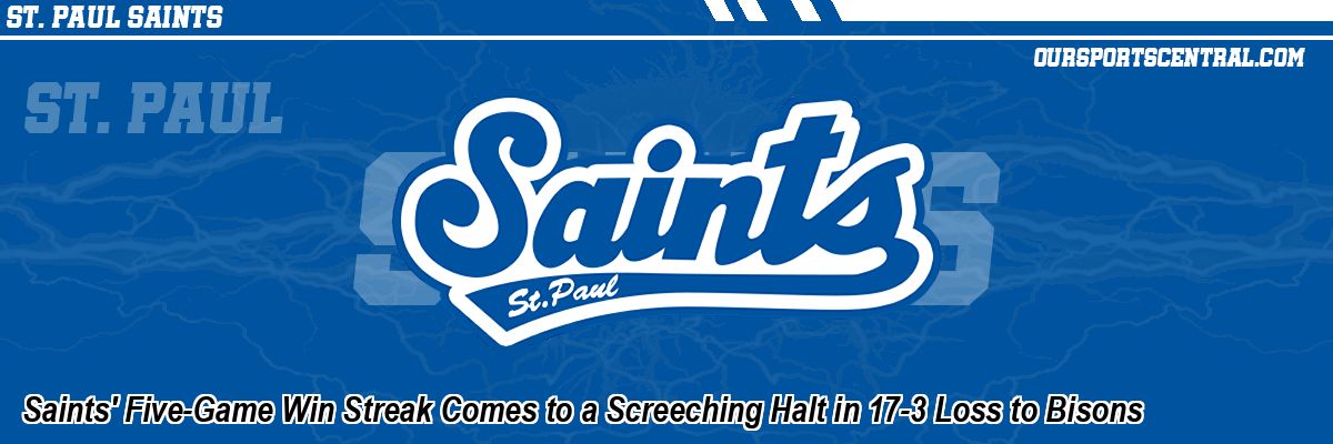 Saints' Five-Game Win Streak Comes to a Screeching Halt in 17-3 Loss to Bisons