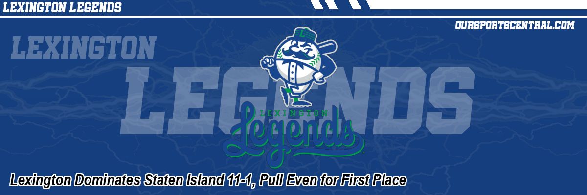 Lexington Dominates Staten Island 11-1, Pull Even for First Place
