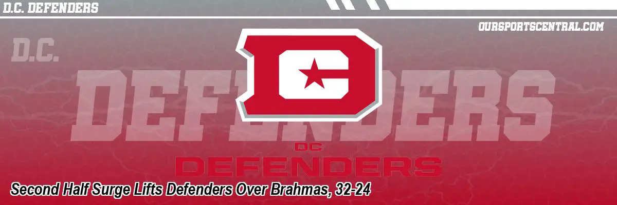 Second Half Surge Lifts Defenders Over Brahmas, 32-24